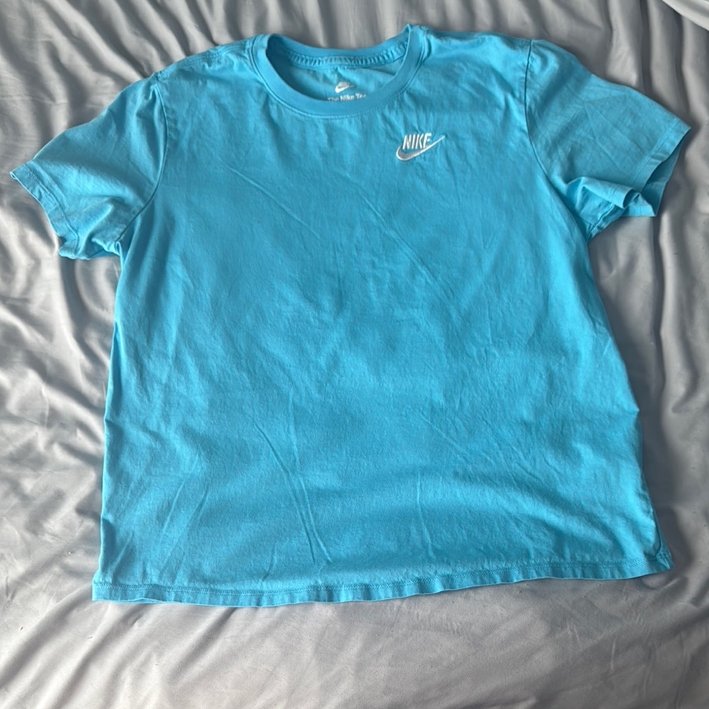 Nike Aqua Tee with White Logo